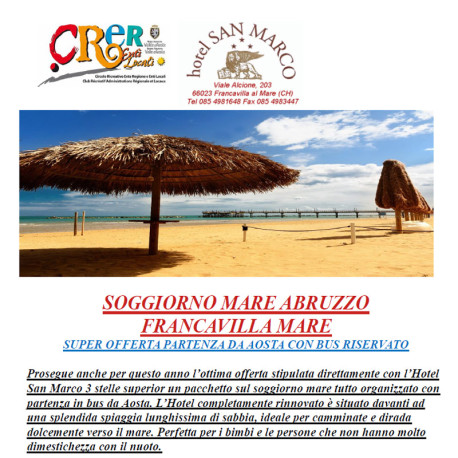 Francavilla al mare 7-14 Giugno - 30 Agosto - 6 Settembre 2026