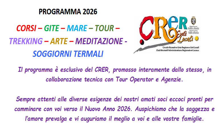 Programma CRER 2026